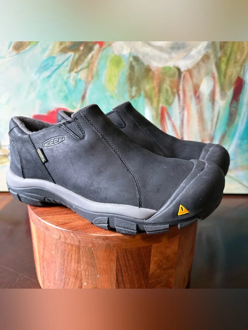 Keen Brixen Low Men 8.5 Slip On Waterproof Insulated 200G Black Leather Shoes
